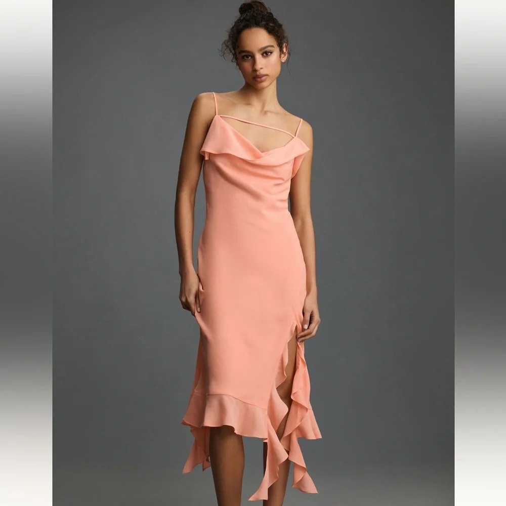 Anthropologie NWT Sz Med Mare Mare gorgeous dress! ! Orange sherbet color - Picture 1 of 11